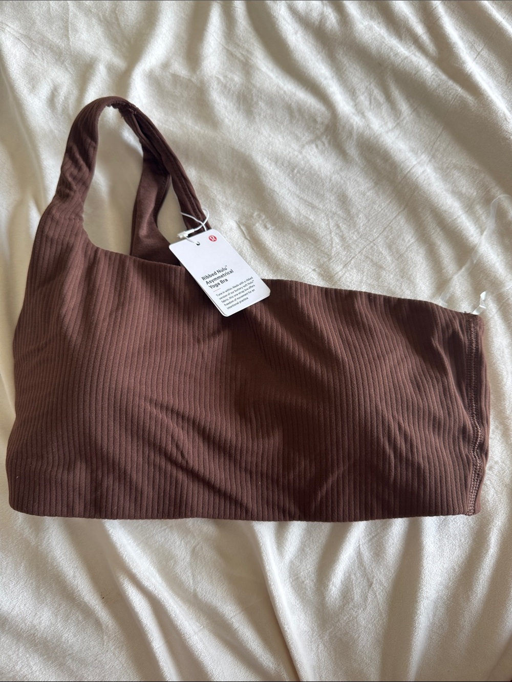 Ribbed nulu asymmetrical yoga bra